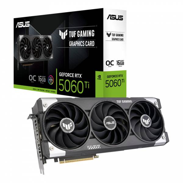 ASUS SCHEDA VIDEO TUF Gaming GeForce RTX 5060 Ti TUF-RTX5060TI-O16G-GAMING 16GB GDDR7 PCIe 5.0 HDMI 2.1 DisplayPort 2.1 OC (TUF-RTX5060TI-O16G-GAMING)